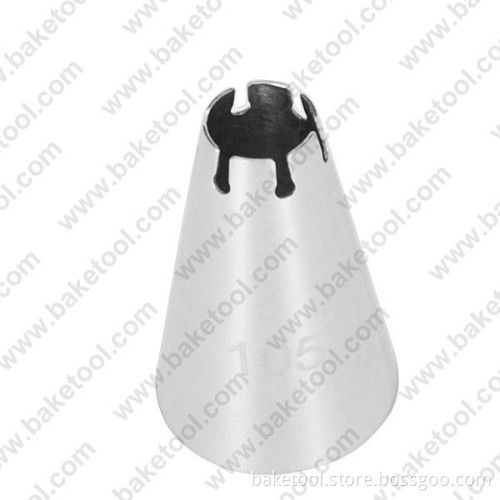 Stainless steel cake decorating specialty nozzle #105